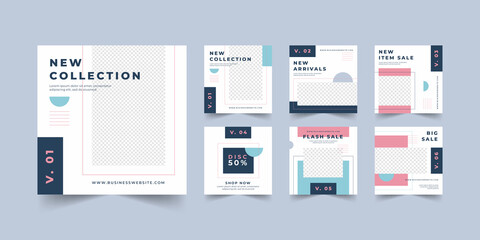 minimalist fashion sale social media post template