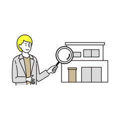 家の査定をする不動産業者