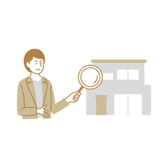 家の査定をする不動産業者