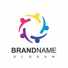 People Logo, Society, Teamwork And Community Symbol