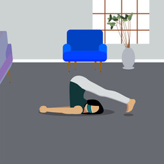 Mujer haciendo yoga