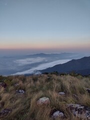 sunset in the mountains