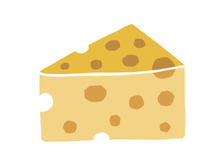 チーズ　レトロなベクターイラスト