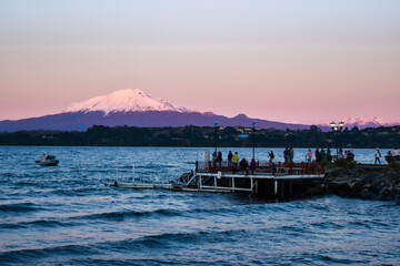 boat at sunset