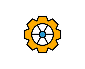 Gear premium line icon. Simple high quality pictogram. Modern outline style icons. Stroke vector illustration on a white background. 