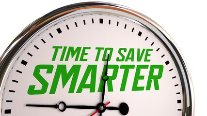Time to Save Smarter Spend Less Money Grow Wealth 3d Animation