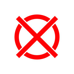 Fototapeta premium No sign icon isolated on white background vector illustration