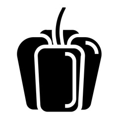sweet pepper glyph icon