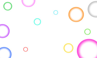 colorful bubble pattern white background
