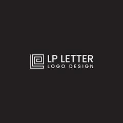 LP LETTER LOGO DESIGN VECTOR