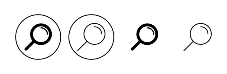 Search icon set. search magnifying glass icon