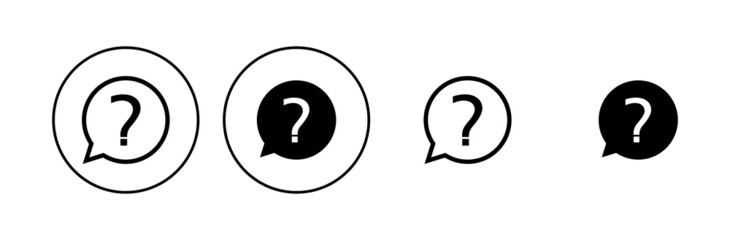 Question icon set. question mark icon vector.