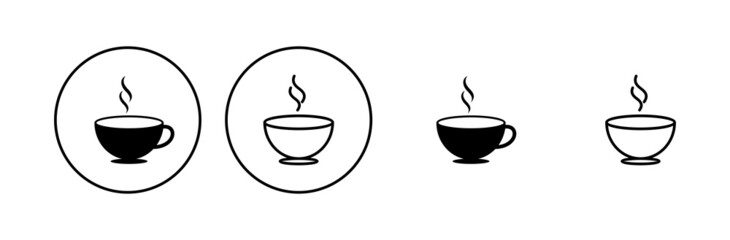 Coffee cup icon set. cup a coffee icon vector.