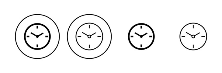 Clock icon set. Time icon vector. watch icon symbol
