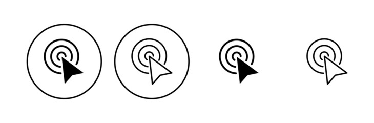 Click icon set. pointer arrow icon. cursor icon vector