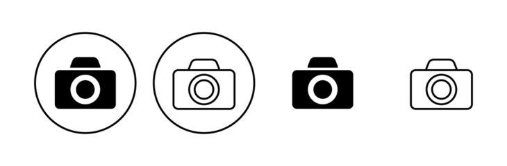Camera icon set. photo camera icon. camera photography icon.