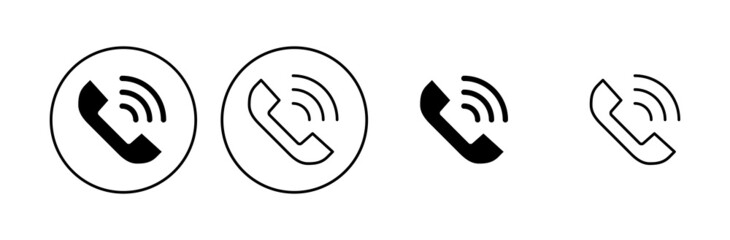Call icon set. telephone icon vector. phone icon vector. contact us