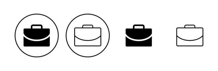 Briefcase icon set. suitcase icon. luggage symbol.