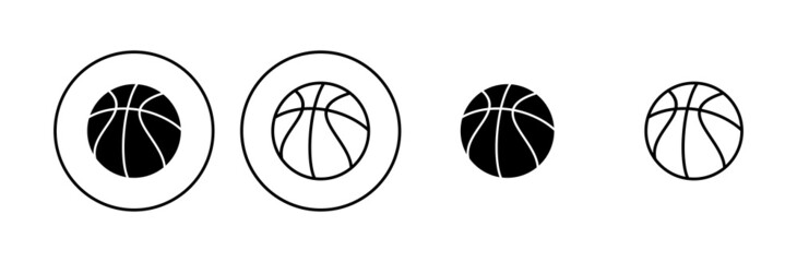 Basketball icon set. Basketball ball icon. Basketball logo vector icon - obrazy, fototapety, plakaty