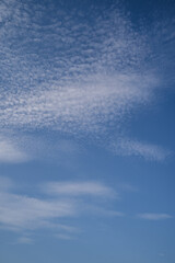 Obraz premium Natural background with blue sky and white clouds.