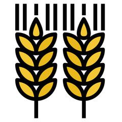 wheat line icon