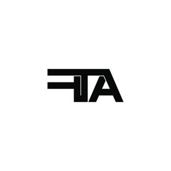 fta letter initial monogram logo design