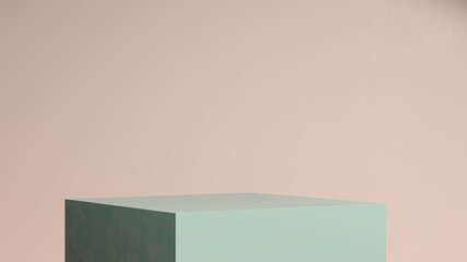 3d render image pastel color podium with colourful background product display advertisement.