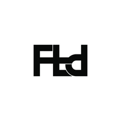 ftd initial letter monogram logo design