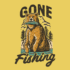 Gone fishing bear