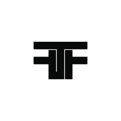 ftf initial letter monogram logo design