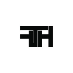 fth initial letter monogram logo design