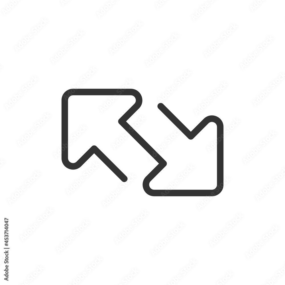 Canvas Prints Arrow line icon in trendy style.