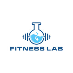 Fitness lab logo design for company brand symbol