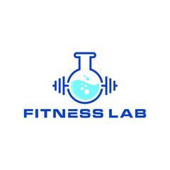 Fitness lab logo design for company brand symbol