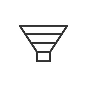 Outline design of funnel icon.