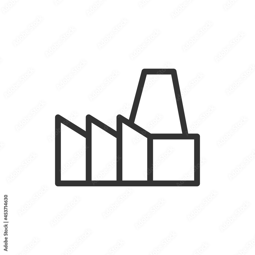 Poster premium factory line icon for app, web and ui.