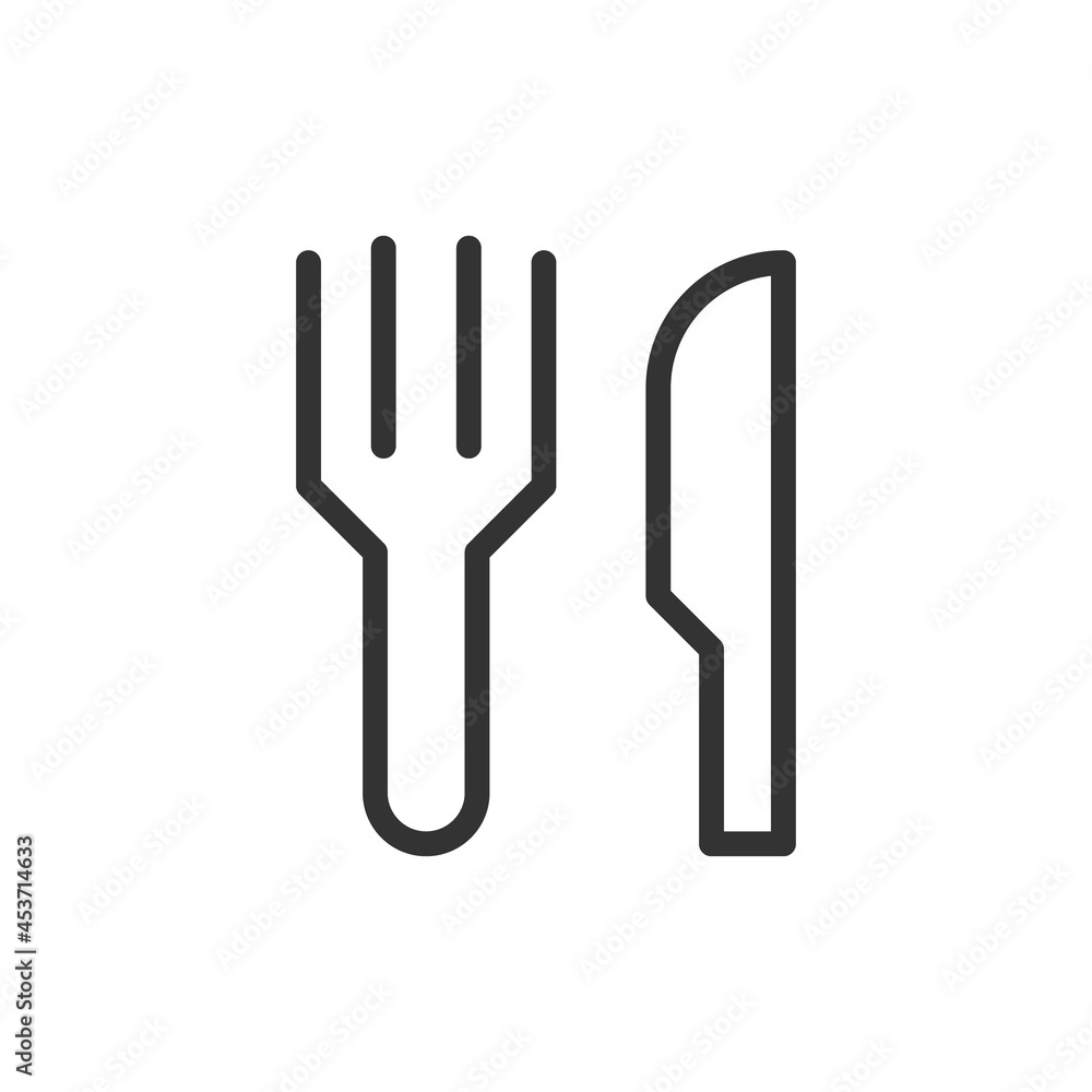 Poster Simple cutlery line icon.