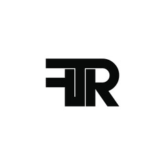ftr initial letter monogram logo design