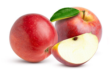 red apples isolated on white background