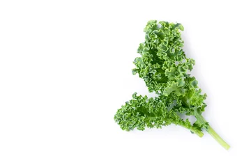 Poster green kale vegetable isolated on white background © NIKCOA