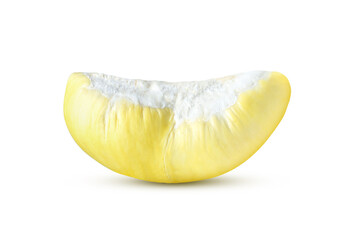 slice of durian isolated on white