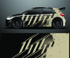 Rally car decal graphic wrap vector, abstract background