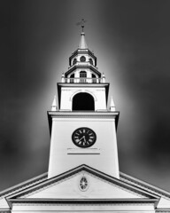 New England Church in BW