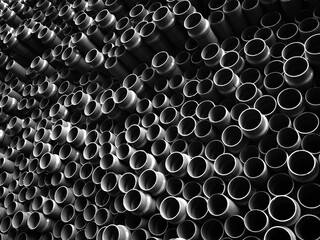 PVC pipes at the seaport before shipped