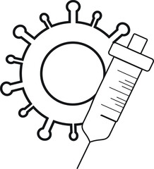 Medical Vaccine icon in vector