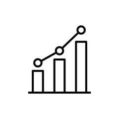 Analytics chart icon vector graphic