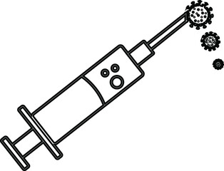 coronavirus vaccine icon in Vector
