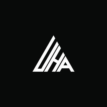 UHA letter logo creative design. UHA unique design
