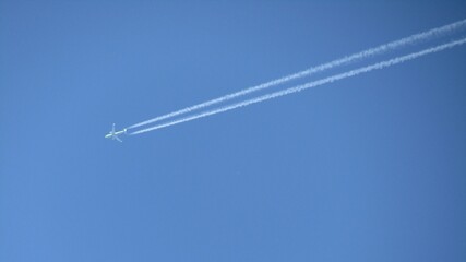 The plane is flying at high altitude over the Siberian taiga in the Russian Federation