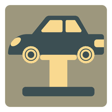 Auto car repearing, illustration, vector, on a white background.
